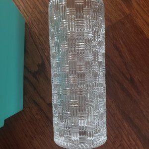 TIFFANY & CO Crystal Basket Weave Vase - BNIB